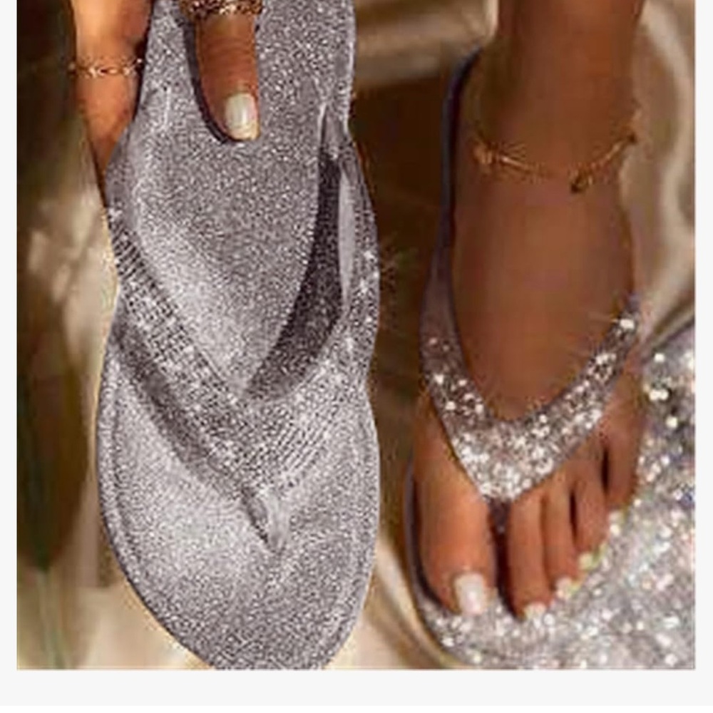 New sparkle sandals